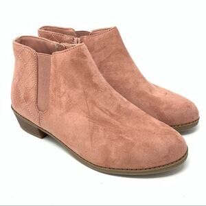 Cat &J ack Aleah Ankle Bootie Faux Suede Pink Size 5 NWT